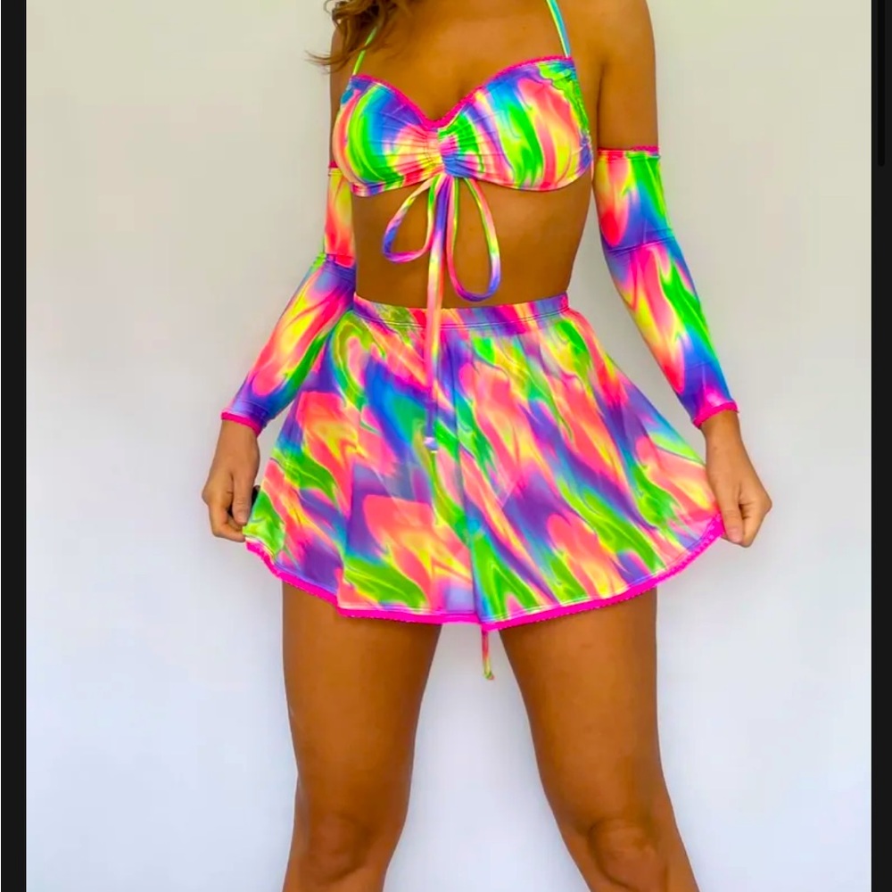 4-piece tie dye festival set